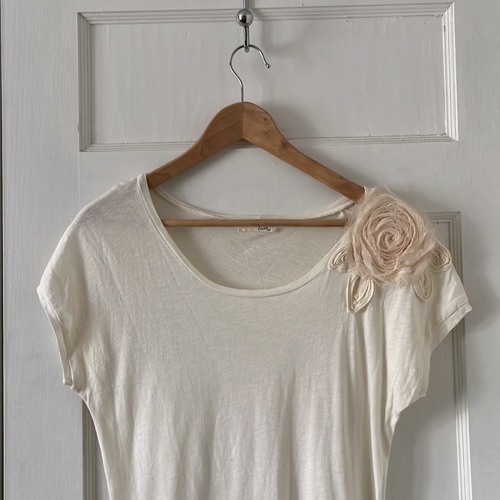 LUSH Shirt with floral embellishment M
